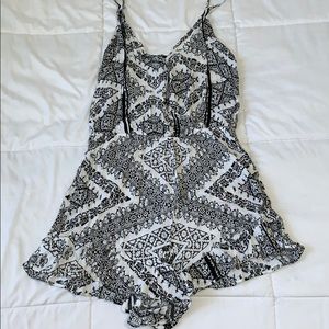 Black and white romper